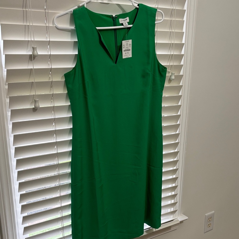J. Crew Vibrant Green Midi Dress